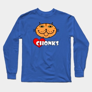 Heart Chonks - Orange Tabby Long Sleeve T-Shirt